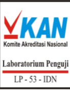 Accreditation of Testing Laboratory in accordance to ISO 17025, issued by National Accreditation Committee (KAN) 