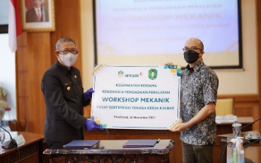 ANTAM Assists Renovation of the West Kalimantan Province Manpower Certification Center