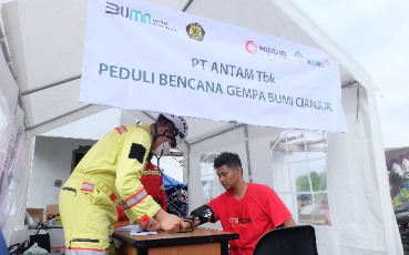 Bantuan Kemanusiaan dan Tanggap Bencana Alam ANTAM di Cianjur